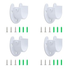 U Shape Shower Rod Holder 4pcs Curtain Rod Bracket Stainless Steel Closet Rod...