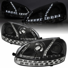 Scheinwerfer Set für VW Golf V 5 2003-2008 mit LED Standlicht - Halogen Upgrade