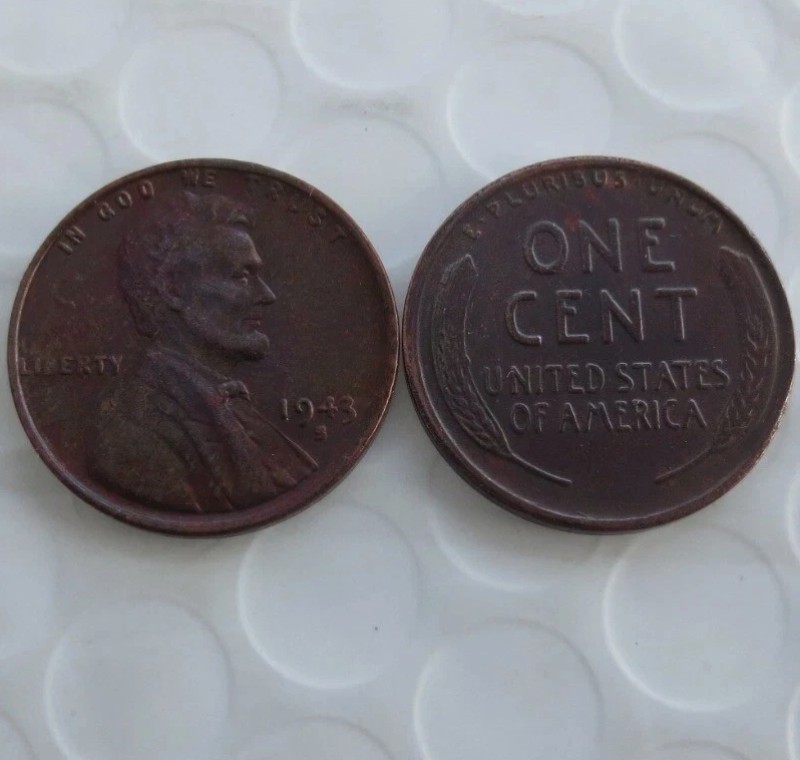1943-S Lincoln Wheat Cent Penny Rare Sought ---As shown in the figure