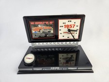 Vintage 1957 Chevrolet Bel Air Desk Clock Dealership Car Advertisement Display Vintage 1957 Chevrolet Bel Air Desk Clock Dealership Car Advertisement Display