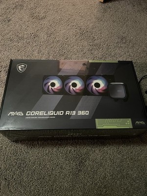 MSI MAG CoreLiquid A13 360 Black AIO ARGB Liquid CPU Cooler   360mm   New Sealed