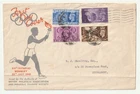 29/7/1948 UK GB FDC - Olympic Games 1948 - Torch - Ipswich CDS & Slogan Postmark