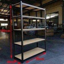 5 Tier Metal Storage Shelving Unit Heavy Duty Racking for Shed Garage Workshop