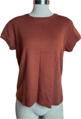 White Stag 100% Cotton Rust Colored Short Sleeve T Size Large