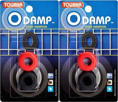 Tourna O Damp Set of 2 Vibration Dampeners - Black/Red (2-Pack)