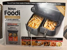 Ninja DZ201 8qt 2 Basket Air Fryer with Dual Zone Technology