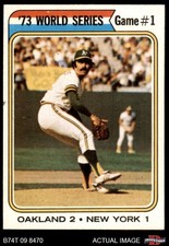 1974 Topps #472 Darold Knowles 1973 World Series - Game #1  7 - NM