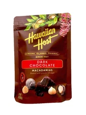 Hawaiian Host Dark Chocolate Macadamia Nuts 7oz 198g Bag NEW