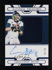 2022 Panini National Treasures Collegiate Blue 45/49 Carson Strong Auto 04cw