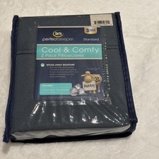 Serta Perfect Sleeper Cool Comfy Standard Pillowcases 2 Pack Moisture New