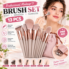 13 pcs Professional Make up Brushes Set makeup Foundation Blusher Face Powder UK