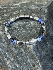 3X Power Magnetic Hematite Sodalite Necklace Anklet Bracelet 1 Row