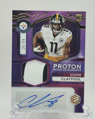 2020 Panini Elements Proton /99 Chase Claypool #PA-CC RPA Rookie Patch Auto