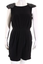 H&M Mini Abito Donna Abito Taglia IT 38 nero-argento elegante