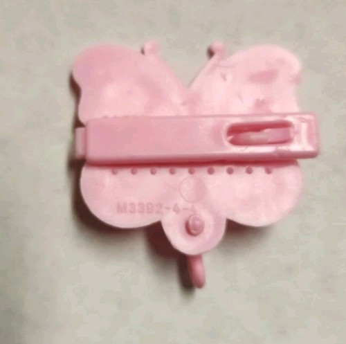 Vintage 1983 Charmkins Pink Butterfly Hair Barrette Charmkin Holder Hasbro 80s - Picture 3 of 3