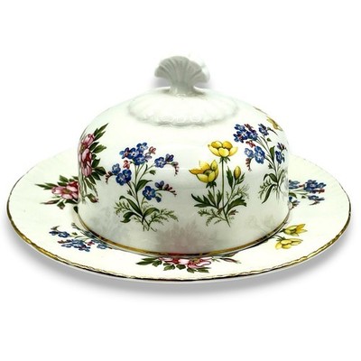Vintage PARAGON Bone China Dome Covered Butter Dish Muffin Server Estate EUC
