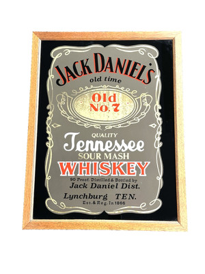 Jack Daniel's Old No. 7 Tennessee Sour Mash Whiskey Werbespiegel 66x50
