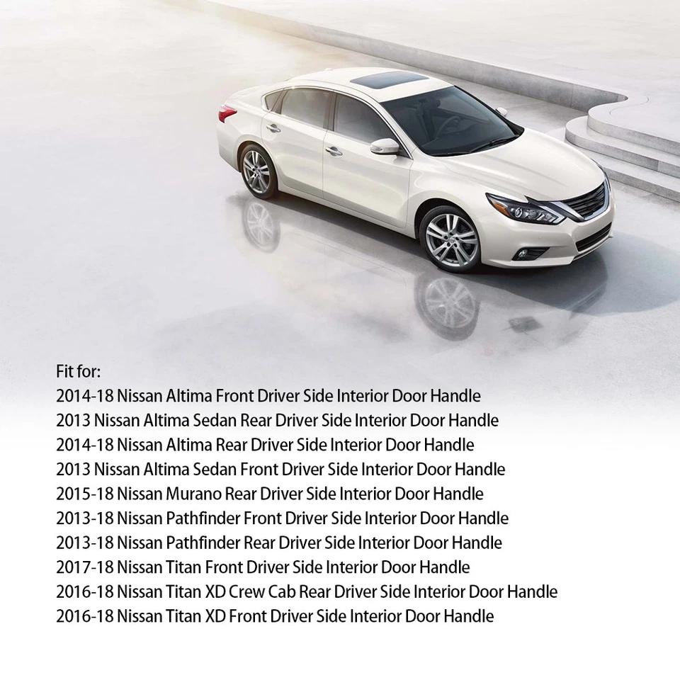 Manija interior interior interior negra 2015-18 para Nissan Murano lado del conductor trasero izquierdo Foto 2 de 4