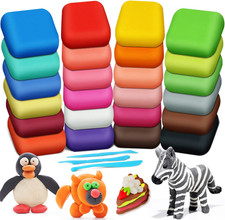 Air Dry Clay, 24 Colors Modeling Magic Clay for Kids, Includes Tools