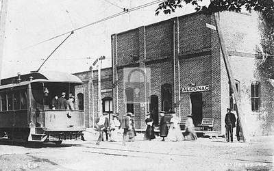 Trolley Car Train Station Algonac Michigan MI - Reprint | eBay