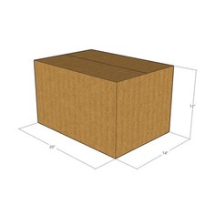 5 20x14x12 Kraft Brown Corrugated Shipping Boxes 32 ECT Single-Wall New