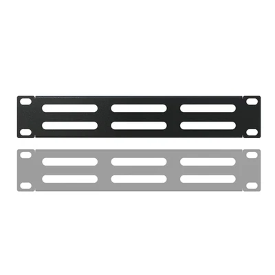 Panneau Ventilation Perfore Rack 10" 1U Noir Gris pour Baie Serveur - Photo 1/2