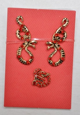 CHARMEUSE DE SERPENTS AGNES VON WEISS SNAKE EARRINGS & BROOCH Fashion Royalty
