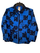 Disney Parks Mickey Zip Up Jacket 100 Cotton Kids Size 9/10 Blue  Black