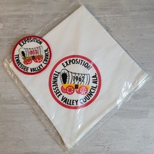 1962 TN Valley Council Exposition Wagon Derby Boy Scout Patch & Neckerchief NOS