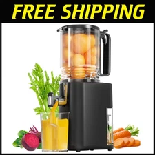 Slow Masticating Juicer, Detachable Filter, Black