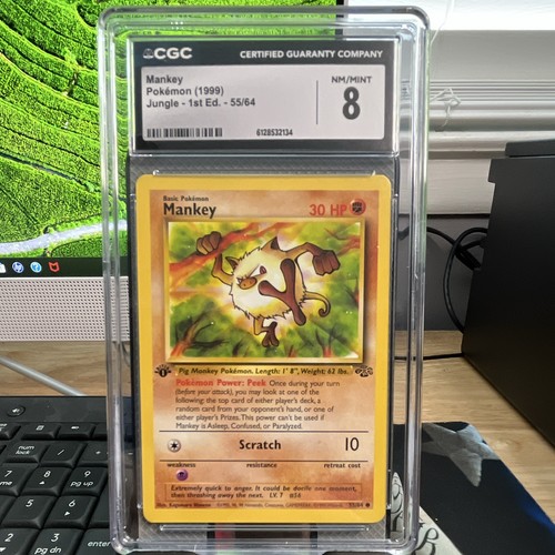 Mankey (1st Edition) graded CGC 8 for sale on eBay