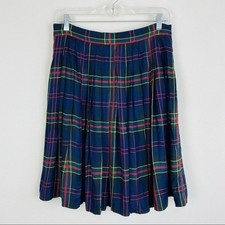 Vintage Amanda Smith Plaid Pleated Skirt Size 12