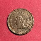 (1) Beautiful Antique 1867 Indian Head Cent/Penny XF-EXTRA FINE NICE DETAIL
