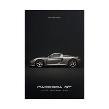 Porsche Carrera GT Poster - Supercar, Exotic Wall Art Print, Garage Decor
