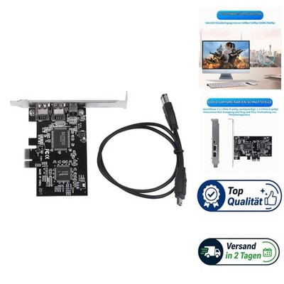 PCIe FireWire-Karte IEEE 1394a 800 Mbps mit Kabel PCI Express