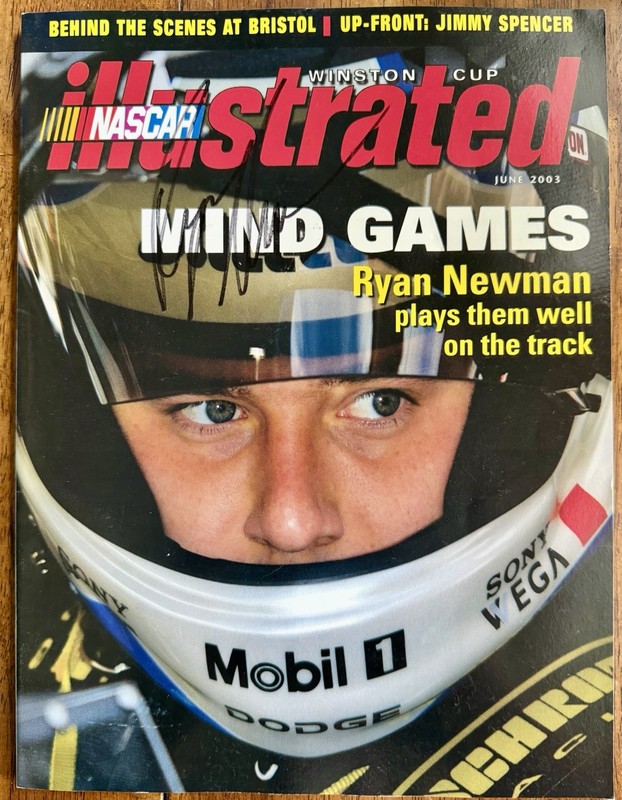 Vintage Ryan Newman HAND Autographed #12  Memorabilia Photo And NASCAR Magazine