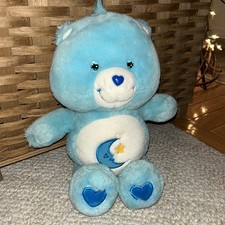 Care Bears Vintage 2002 Sleepy Bedtime Bear Plush Blue Moon Star Heart 13