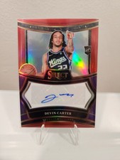 Devin Carter 2024-25 Panini Select Rookie Signatures Red Prizm RC /99 #RS-DEV