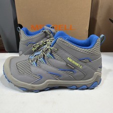 MERRELL Boys Chameleon Access MK262305 Gray Hiking Shoes Mid Top Size 5.5 M EUC