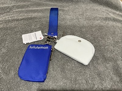 Lululemon Dual Pouch Wristlet In Beach Ball Blue/Polo Pastel/Silver Super Cute!