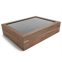 8 Grids Glasses Storage Box Wooden Sunglasses Display Case Jewelry Organizer