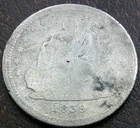 US 1839 Seated Liberty Quarter  **