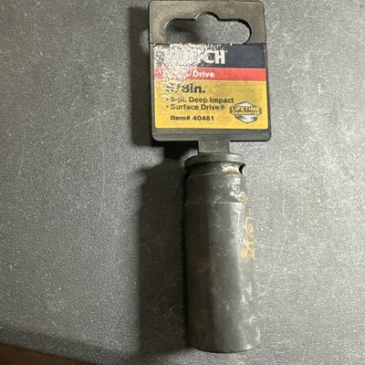 Klutch 5/8  Deep Impact Socket For 3/8'' Drive 6 Point Black Oxide 40481