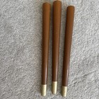 3 Brown Tapered Wooden Furniture Table Legs 12 Inch Vintage. (box A2)