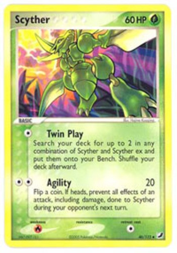 Scyther - 46/115 - Uncommon NM, English Pokemon EX Unseen Forces