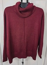 Christopher Banks Women's XL Sweater Maroon/ Burgundy Cowl Neck NWT