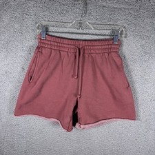 Aritzia Tna Cozy Fleece Boyfriend Shorts Rose Mauve XS High Rise Sweatshorts