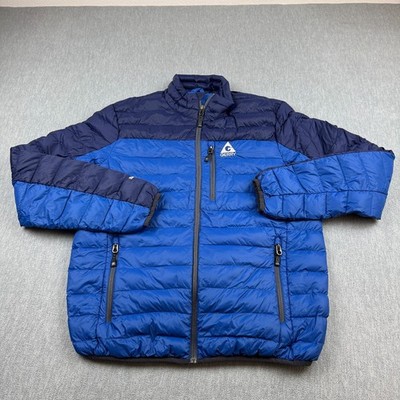 Gerry Jacket Mens Medium Blue Two Tone Blue 650 Fill Power Feather Down Puffer