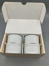 Set of 4 Apilco of France French White Porcelain Ramekins New in Box