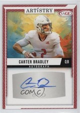 2024 SAGE Artistry Auto Red Carter Bradley #ART-CB3 Auto s1i